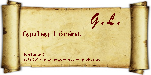 Gyulay Lóránt névjegykártya